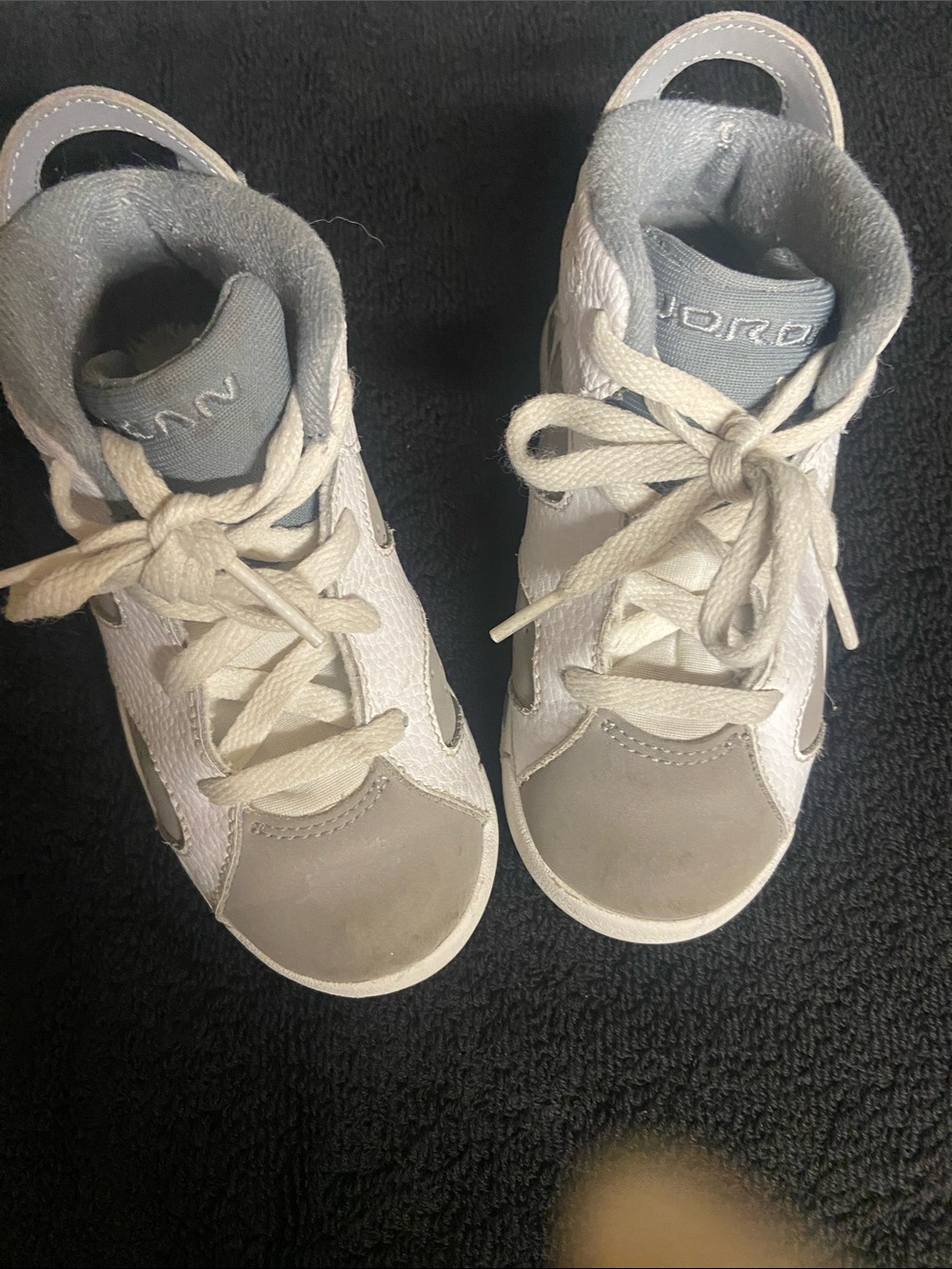 Jordan Kids High-Top Sneakers in Gray and White